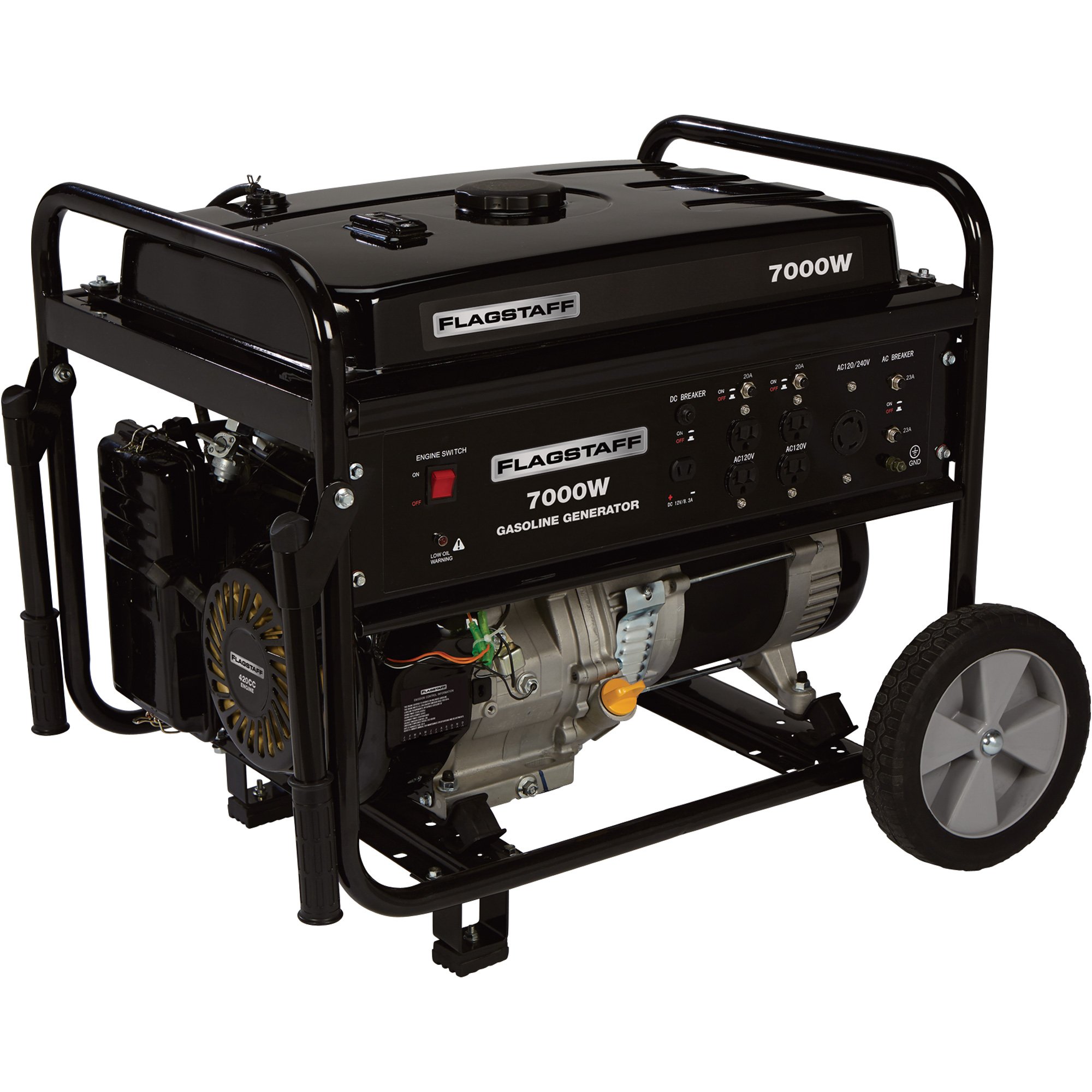 Please see replacement Item# 45808. Flagstaff Portable Generator — 7000 Surge Watts, 5500 Rated Watts, EPA Compliant